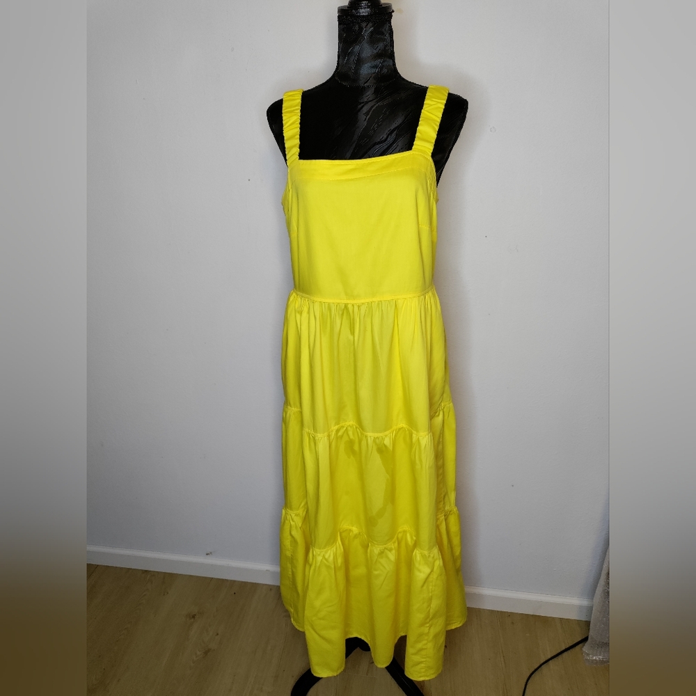 Sunny Yellow Tiered Maxi Dress